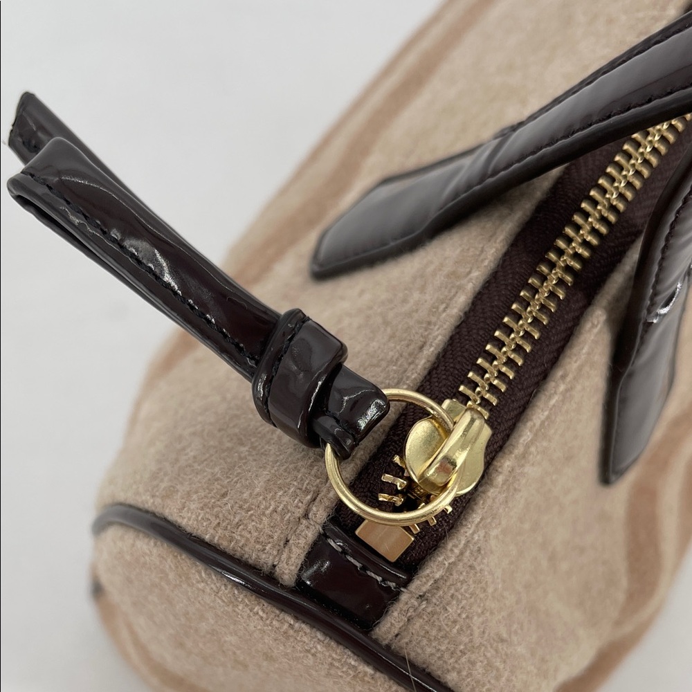 NWOT Coach Signature Stripe Wool Satchel — Style #F24784 - Picture 9 of 12
